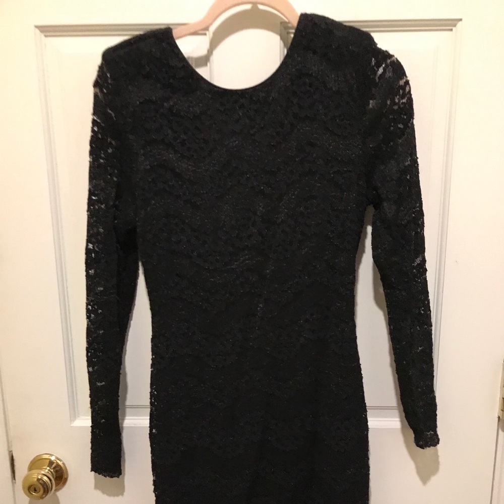 Black lace dress